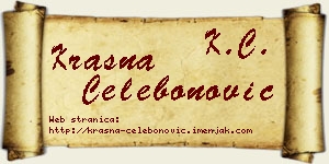 Krasna Čelebonović vizit kartica